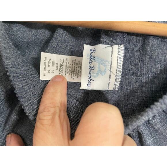 Bobbie Brooks Womens Gray Polyester Pants Elastic Waist Petite Size 10 - Picture 4 of 4